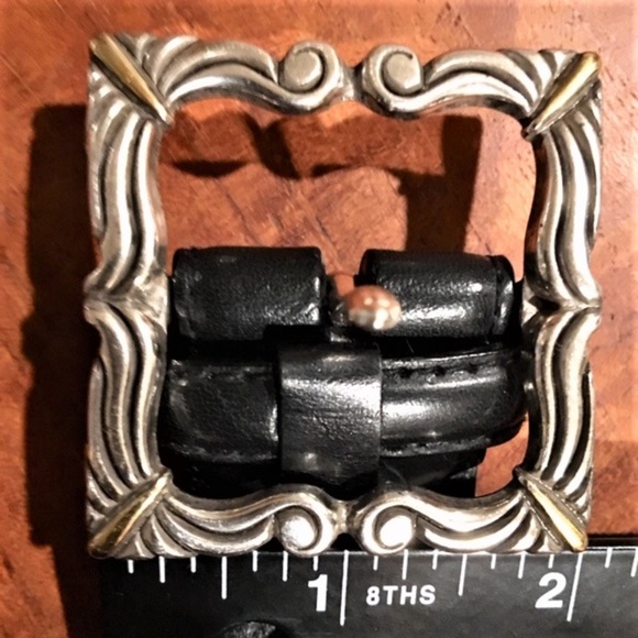 Fossil Leather Belt Silver Gold Western Buckle main image 8